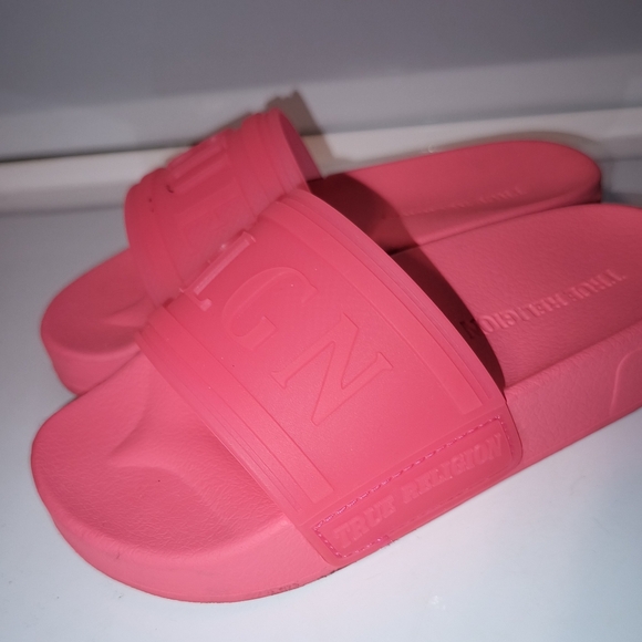 True Religion Pink Slide Sandals Girls - Picture 2 of 6